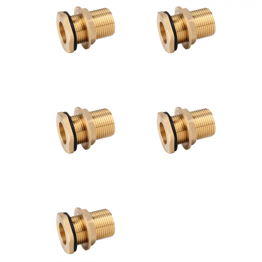 1ueq5df9364og11ayd2m1s4l0xk830n1 Врезка для резервуара латунная Gappo G1233.06 1" уп. 5 шт. — изображение 1