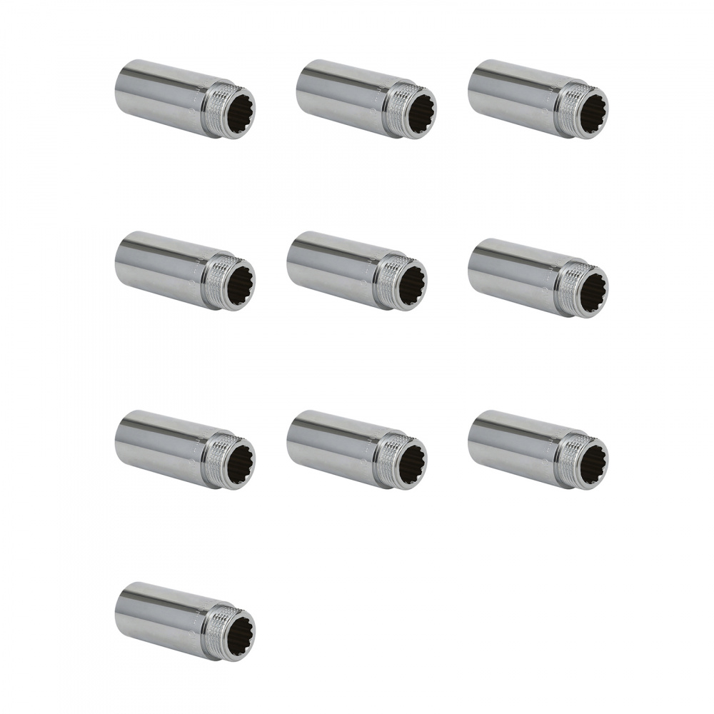 oad80mu1y3ire3u6zfeplzj4kbewn6u9 Удлинитель ВР-НР, хромированный Gappo G2221.04025 1/2"х25 мм уп. 10 шт. — изображение 1