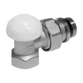 r14x033 Клапан отсечной R14TG, угловой, Ду 1/2", хром. с колпачком и герметичной прокладкой. — изображение 1