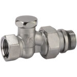 R17TG 1/2" прямой, отсечной клапан, хром. с герметичной прокладкой.