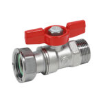 GIACOMINI ШАР. КРАН R254P 1/2"х 1/2" с накидной гайкой для счётчиков.