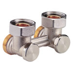 Узел нижнего подключения R388, угловой, 3/4"F x 3/4''E, для двухтрубных систем.
