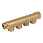 Cантехнический коллектор латунный R580C 1' x 3/4'E/3