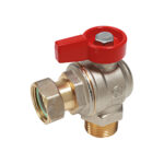 GIACOMINI R780P-1 Кран шаровой угловой 1/2" c вн. резьбой для котлов и счетчиков.