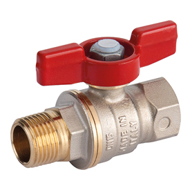 r914x024 GIACOMINI ШАР. КРАН ВН R914 3/4" КР РУЧКА КРАСНАЯ — изображение 1