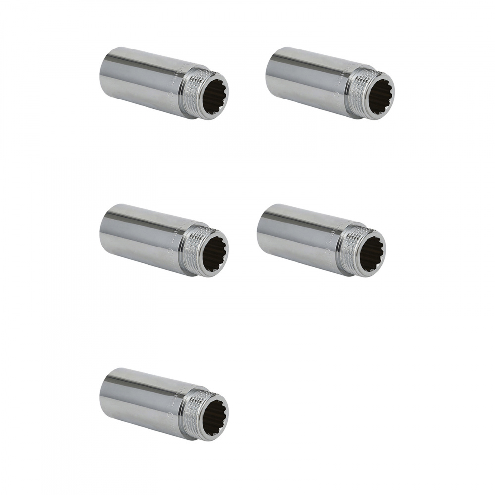 sak6gt9tnrm0tvo8cmrqulkbrq4rl0kb Удлинитель ВР-НР, хромированный Gappo G2221.05080 3/4"x80 мм уп. 5 шт. — изображение 1